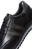 Erkek Siyah Deri Casual Sneaker | Derimod Erkek Siyah Deri Casual Sneaker | Derimod