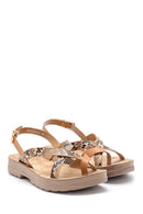 Women's Snakeskin Patterned Sandals | Derimod Women's Snakeskin Patterned Sandals | Derimod