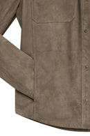 Kroos Men's Mink Suede Leather Jacket | Derimod Kroos Men's Mink Suede Leather Jacket | Derimod