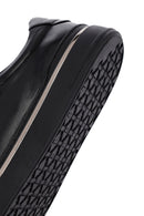 Erkek Siyah Bağcıklı Deri Sneaker | Derimod Erkek Siyah Bağcıklı Deri Sneaker | Derimod