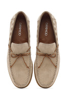 Men's Beige Suede Leather Casual Loafer | Derimod Men's Beige Suede Leather Casual Loafer | Derimod