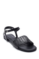 Women's Knitted Detailed Casual Sandals | Derimod Women's Knitted Detailed Casual Sandals | Derimod