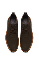 Men's Brown Nubuck Leather Boots | Derimod Men's Brown Nubuck Leather Boots | Derimod