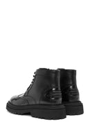 Men's Black Zippered Leather Casual Boots | Derimod Men's Black Zippered Leather Casual Boots | Derimod