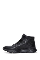 Erkek Siyah Deri Bilekli Sneaker Bot | Derimod Erkek Siyah Deri Bilekli Sneaker Bot | Derimod