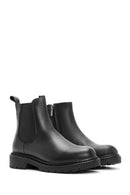 Women's Black Zippered Leather Chelsea Boots | Derimod Women's Black Zippered Leather Chelsea Boots | Derimod