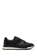 Erkek Siyah Bağcıklı Deri Casual Sneaker | Derimod Erkek Siyah Bağcıklı Deri Casual Sneaker | Derimod