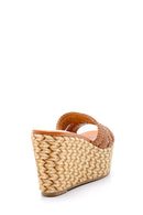 Women's Wedge Heeled Slippers | Derimod Women's Wedge Heeled Slippers | Derimod