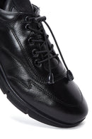 Men's Black Leather Casual Sneaker | Derimod Men's Black Leather Casual Sneaker | Derimod