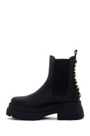 Women's Black Thick Soled Chelsea Leather Boots | Derimod Women's Black Thick Soled Chelsea Leather Boots | Derimod