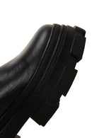 Women's Black Chunky Leather Chelsea Boots | Derimod Women's Black Chunky Leather Chelsea Boots | Derimod