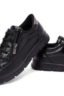 Kadın Siyah Bağcıklı Sneaker | Derimod Kadın Siyah Bağcıklı Sneaker | Derimod
