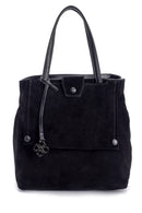 Women's Suede Detailed Shoulder Bag | Derimod Women's Suede Detailed Shoulder Bag | Derimod