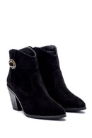 Women's Suede Heeled Boots | Derimod Women's Suede Heeled Boots | Derimod