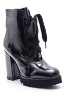 Women's Patent Leather Boots | Derimod Women's Patent Leather Boots | Derimod