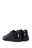 Erkek Siyah Bağcıklı Deri Sneaker | Derimod Erkek Siyah Bağcıklı Deri Sneaker | Derimod