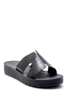Women's Crocodile Pattern Slippers | Derimod Women's Crocodile Pattern Slippers | Derimod