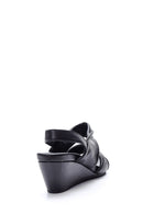 Women's Wedge Heeled Leather Sandals | Derimod Women's Wedge Heeled Leather Sandals | Derimod