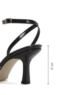 Women's Black Ankle Strap Stone Thin Heel Sandals | Derimod Women's Black Ankle Strap Stone Thin Heel Sandals | Derimod