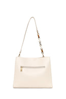 Woman Cream Long-Strap Printed Shoulder Bag | Derimod Woman Cream Long-Strap Printed Shoulder Bag | Derimod