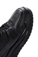 Men's Black Leather Thick Soled Sneaker | Derimod Men's Black Leather Thick Soled Sneaker | Derimod