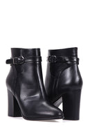 Women's Belt Detailed Leather Boots | Derimod Women's Belt Detailed Leather Boots | Derimod