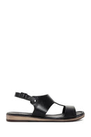 Women's Black Ankle Strap Leather Bodrum Sandals | Derimod Women's Black Ankle Strap Leather Bodrum Sandals | Derimod
