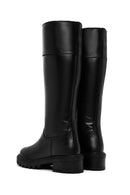 Women's Black Thick Soled Casual Leather Boots | Derimod Women's Black Thick Soled Casual Leather Boots | Derimod