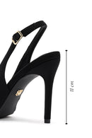 Women's Black Accessory Detailed Open Back Thin Heeled Shoes | Derimod Women's Black Accessory Detailed Open Back Thin Heeled Shoes | Derimod