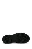 Kadın Siyah Taş Detaylı Deri Maskülen Loafer | Derimod Kadın Siyah Taş Detaylı Deri Maskülen Loafer | Derimod