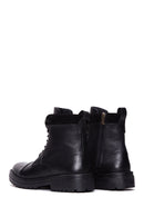 Men's Black Leather Zippered Casual Boots | Derimod Men's Black Leather Zippered Casual Boots | Derimod