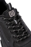 Erkek Siyah Bağcıklı Deri Sneaker | Derimod Erkek Siyah Bağcıklı Deri Sneaker | Derimod