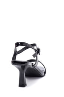 Women's Black Patent Leather Heeled Sandals | Derimod Women's Black Patent Leather Heeled Sandals | Derimod