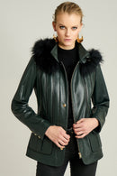 Diva Women's Leather Jacket | Derimod Diva Women's Leather Jacket | Derimod