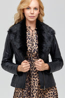 Tisha Women's Leather Jacket | Derimod Tisha Women's Leather Jacket | Derimod
