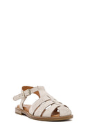 Women's Mink Suede Leather Sandals with Buckle Ankle | Derimod Women's Mink Suede Leather Sandals with Buckle Ankle | Derimod