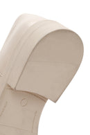 Women's Beige Buckle Detailed Leather Masculine Loafer | Derimod Women's Beige Buckle Detailed Leather Masculine Loafer | Derimod