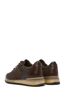 Men's Brown Lace-Up Leather Casual Sneaker | Derimod Men's Brown Lace-Up Leather Casual Sneaker | Derimod