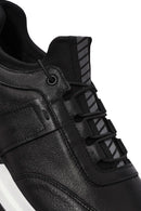 Men's Black Lace-up Leather Sneaker | Derimod Men's Black Lace-up Leather Sneaker | Derimod