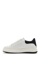 Men's White Lace-up Leather Sneaker | Derimod Men's White Lace-up Leather Sneaker | Derimod