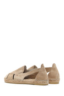 Woman Beige Suede Leather Espadrille Sandals | Derimod Woman Beige Suede Leather Espadrille Sandals | Derimod