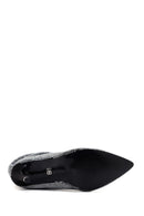 Women's Silver Thin Heeled Stone Boots | Derimod Women's Silver Thin Heeled Stone Boots | Derimod