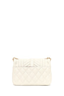 Woman Cream Chain Strap Quilted Crossbody Bag | Derimod Woman Cream Chain Strap Quilted Crossbody Bag | Derimod