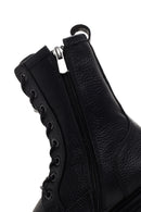 Women's Black Zippered Leather Boots | Derimod Women's Black Zippered Leather Boots | Derimod