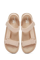 Women's Beige Strappy Thick Soled Jelly Sandals | Derimod Women's Beige Strappy Thick Soled Jelly Sandals | Derimod