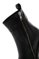 Women's Black Leather Zippered Platform Heeled Boots | Derimod Women's Black Leather Zippered Platform Heeled Boots | Derimod