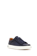 Erkek Lacivert Bağcıklı Deri Sneaker | Derimod Erkek Lacivert Bağcıklı Deri Sneaker | Derimod