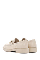 Women's Beige Buckle Detailed Leather Masculine Loafer | Derimod Women's Beige Buckle Detailed Leather Masculine Loafer | Derimod