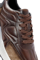 Men's Brown Lace-Up Leather Sneaker | Derimod Men's Brown Lace-Up Leather Sneaker | Derimod