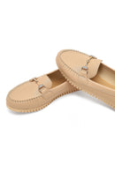 Kadın Bej Tokalı Loafer | Derimod Kadın Bej Tokalı Loafer | Derimod